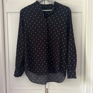Ann Taylor Polk a dot blouse